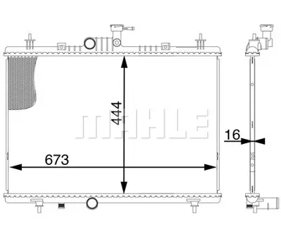 BEHR MAHLE CR 1606 000S Radiatorrenault Koleos 21400JY20A