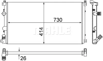 BEHR MAHLE CR 1683 000S Radiatorrenault Master/ Opel Mova 2140000QAJ 7711135810 93179354