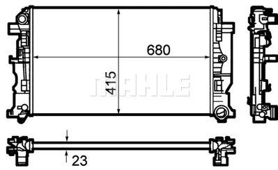 BEHR MAHLE CR 1710 000P 8mk376782-051 Radyatör Vw Crafter 2.0tdı-2.5tdı 06 2E0121253B