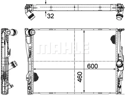 BEHR MAHLE CR 1711 000P 8mk376782-071 Radyatör Bmw E81 130i 05 E87 130i 05 E82 125i 07 E88 125i 08 E90 E91 E92 E93 E84 7562079