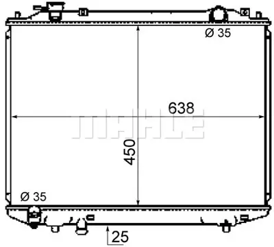 BEHR MAHLE CR 1746 000S Su Radyatoru Ford Ranger Mazda B2500 Bt50 06> Manuel WLVH15200C YC15V42265BT