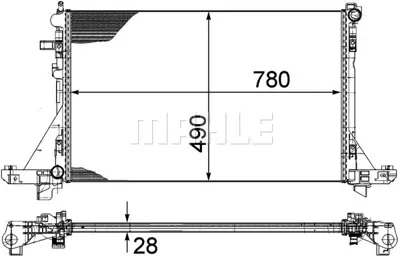 BEHR MAHLE CR 1770 000P 8mk376787-421 Radyatör Master Iıı-Movano B 2.3dcı-Cdtı 10 Klimalı 773x469x26 Mm 214108535R