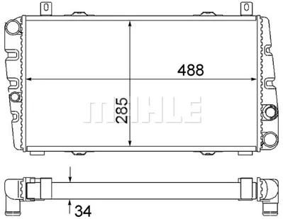 BEHR MAHLE CR 2034 000S Radiatorskoda Felıcıa I / Iı 6U0121251C