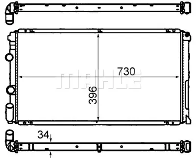 BEHR MAHLE CR 204 000S Su Radyatörü 2140000QAL 7701046210 R1650001