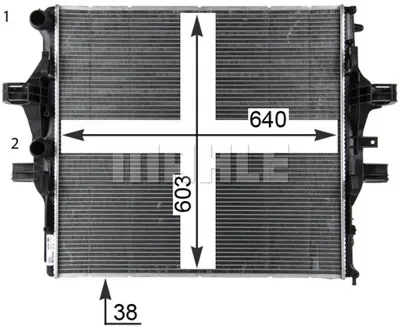 BEHR MAHLE CR 2088 000P Motor Radyatoru Iveco Daıly V Vı Daıly Cıtys / Daıly Lıne / Daıly Tourys 11> 5801255814