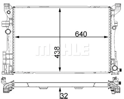 BEHR MAHLE CR 2171 000P Motor Su Radyatoru X156 13> W176 12>18 W246 12>18 C117 13>19 A2465001403