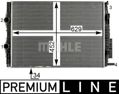 BEHR MAHLE CR 22 000P Radiatorrenault Megane/Scenıc Iı 8200325007