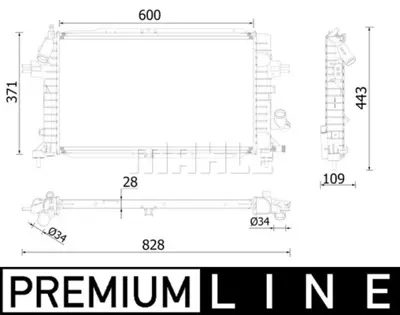 BEHR MAHLE CR 2228 000P Su Radyatoru Astra H Z13dth Z17dth Z17dtj Z19dt Zfıra B Z17dtj A17dtj Z19dt 13143570