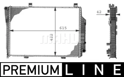 BEHR MAHLE CR 230 000P Radiatormb C-Cl. (W202) A2025006303