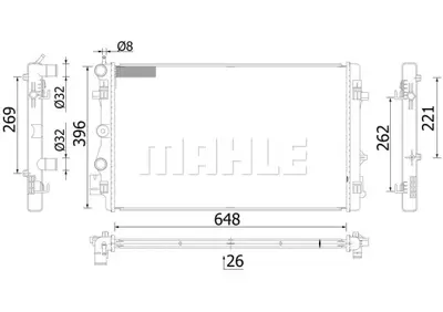 BEHR MAHLE CR 2425 000S Su Radyatörü 