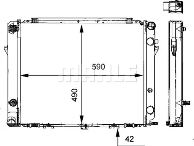 BEHR MAHLE CR 259 000P Radiatormb Sl (R107) A1075002603