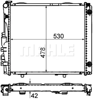 BEHR MAHLE CR 290 000P Radiatormb E-Cl. (W124) A1245009003