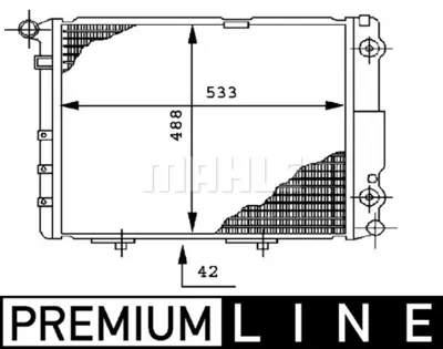 BEHR MAHLE CR 293 000P Radiatormb E-Cl. (W124) A1245007803