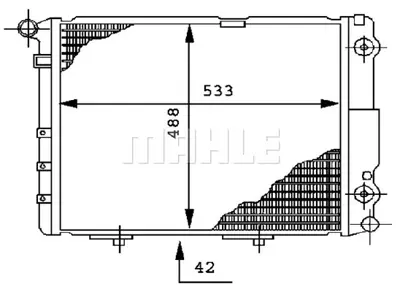 BEHR MAHLE CR 293 000P Radiatormb E-Cl. (W124) A1245007803