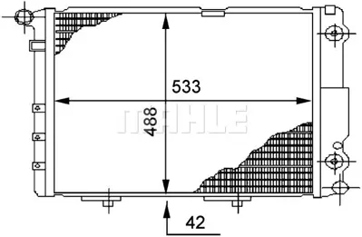 BEHR MAHLE CR 294 000P Radiatormb E-Cl. (W124) A1245009803