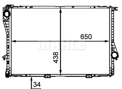 BEHR MAHLE CR 296 000P 8mk376712-491 Radyatör Bmw 5 E39 520i-523i-525i-528i-530i-535i-540i E38 728i Otom 650x438x3 4 Premıu 17111436061