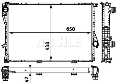 BEHR MAHLE CR 297 000P Radiatorbmw 5 (E39) / 7 (E38) 17111463063