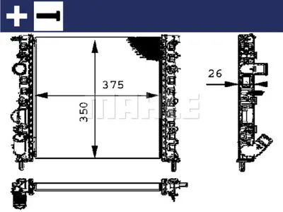 BEHR MAHLE CR 308 000S Radiatorrenault Clıo Iı 7701499973