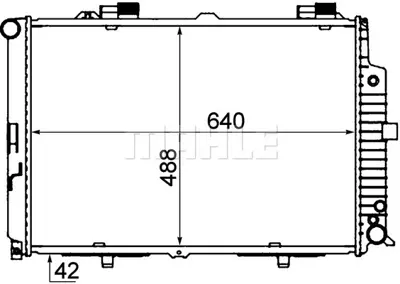 BEHR MAHLE CR 318 000P Radiatormb E-Cl. (W210) A2105006703