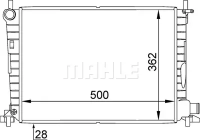 BEHR MAHLE CR 381 000P Radiatorford Fıesta Iv 96FB8005HE ME97FB8005AB