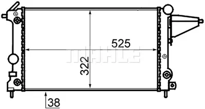 BEHR MAHLE CR 432 000S 8mk376715-481 Radyatör Vectra A 1.6 Ac Klimasız Mek Otom 530x286x38 90323474