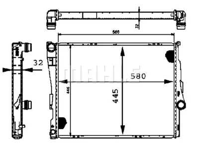 BEHR MAHLE CR 455 000P 8mk376716-241 Radyatör Bmw 3.16i-3.20i E46 98 580x445x34 9071518