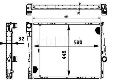 BEHR MAHLE CR 457 000P 8mk376716-261 Su Radyatörü Bmw E46 316i 318i 320i 98-05 Compact 00-05 Cabriolet 01 05 9071519