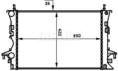 BEHR MAHLE CR 459 000P Radiatorrenault Laguna / Espace 8200008764