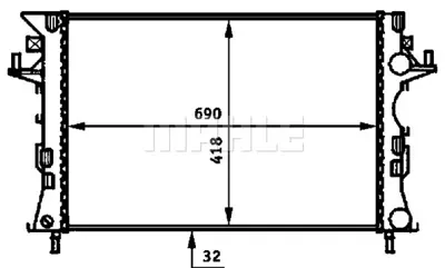 BEHR MAHLE CR 461 000P Radiatorrenault Espace Iıı 8200302463