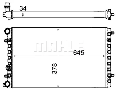 BEHR MAHLE CR 477 001S Su Radyatörü 1C0121253C