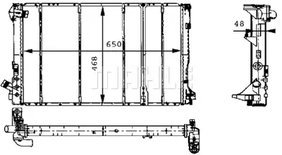 BEHR MAHLE CR 492 000S Radiatorrenault Laguna / Espace 7701352666