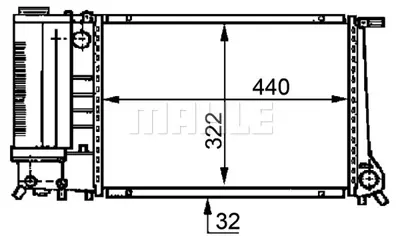 BEHR MAHLE CR 495 000P Radiatorbmw 3 (E30) 1719994