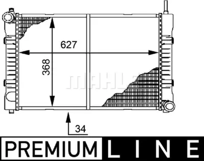 BEHR MAHLE CR 676 000P Radiatormb T2 / Ln1 A6995000403