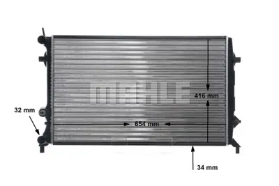 BEHR MAHLE CR 816 000S Radiatorvw Beetle / Jetta Iv 5C0121251E