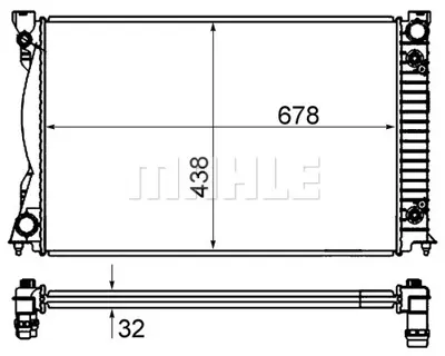 BEHR MAHLE CR 842 000S Su Radyatörü 4F0121251P