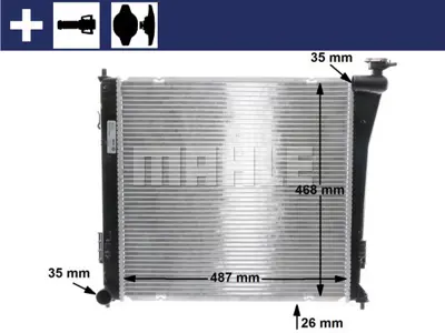 BEHR MAHLE CR 848 000S Radiatorhyundaı İ40 Cw 253103Z050