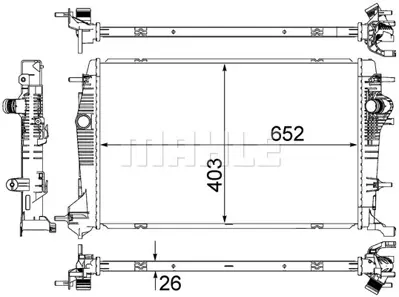 BEHR MAHLE CR 857 000S Radiatorrenault Scenıc Iıı 214100015R