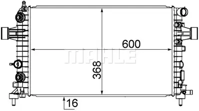 BEHR MAHLE CR 918 000S 8mk376745-771 Radyatör Astra H 1.2-1.4-1.8-Zafıra B 1.6 Ac Klimasız Mek 600x368x16 13145210