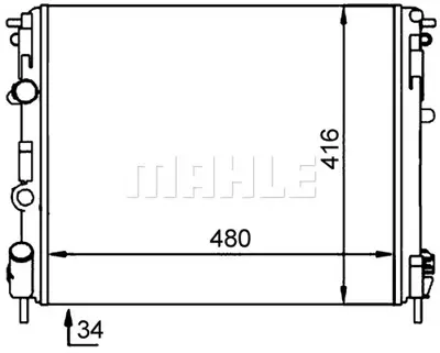 BEHR MAHLE CR 92 000S Radiatorrenault Clıo Iı 8200049080