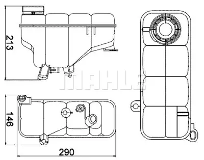 BEHR MAHLE CRT 5 000S Radyator Yedek Su Deposu W202 93>00 S202 97>00 C208 97>02 A208 98>02 A2025000649