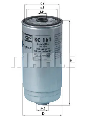 BEHR MAHLE KC 161 Yakıt Filtresi Spin-On Fuel Filter 7421053617