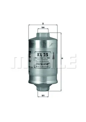 BEHR MAHLE KL 25 Yakıt Filtresi In-Line Fuel Filter 13321262324 91111017600 93511046200 A810X9155EA