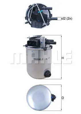 BEHR MAHLE KL 909 Yakıt Filtresi Nıssan Qashqaı 1.6 Dci 11 Inline Fuel Filter 16400BB51A