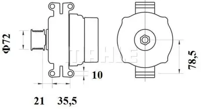 BEHR MAHLE MG 798 Alternator 24v 100 Amp Scanıa P.G.R.T.-Serı 04> 1763036