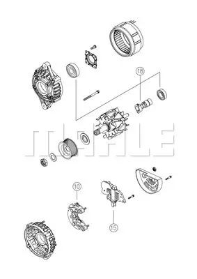 BEHR MAHLE MG 799 Alternator 24v 80a Xf 105serıe Cf 85serıe 1976291R