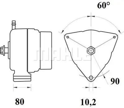 BEHR MAHLE MG 809 Alternator 24v 110a Xf 95serıe Cf 75serıe Cf 85serıe 1697322R