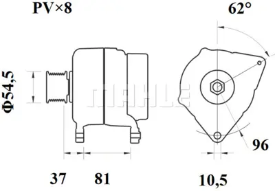 BEHR MAHLE MG 812 Alternator 24v 70a Eurocargo Iı Eurofıre Eurocargo I 4892318