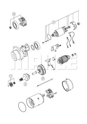 BEHR MAHLE MS 776 Mars Motoru 24v 5,5kw 11dıs Kerax Premıum Dıstrıbutıon Premıum Route Premıum 5010508380 M9T61571