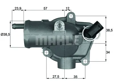 BEHR MAHLE TH 11 87 Termostat 87 °c (Komple, Om611, Om612, Om646, Om647) W203 03>07 W211 03>08 Vıto 638 99>03 Vıto W639  5080146AB A6462001215