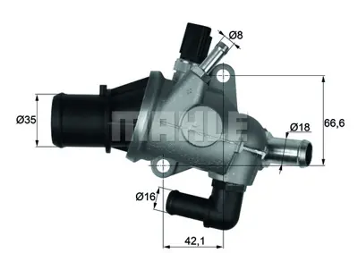 BEHR MAHLE TI 163 88 Termostat Komple Alfa 147 156 1.6 2.0 60672655